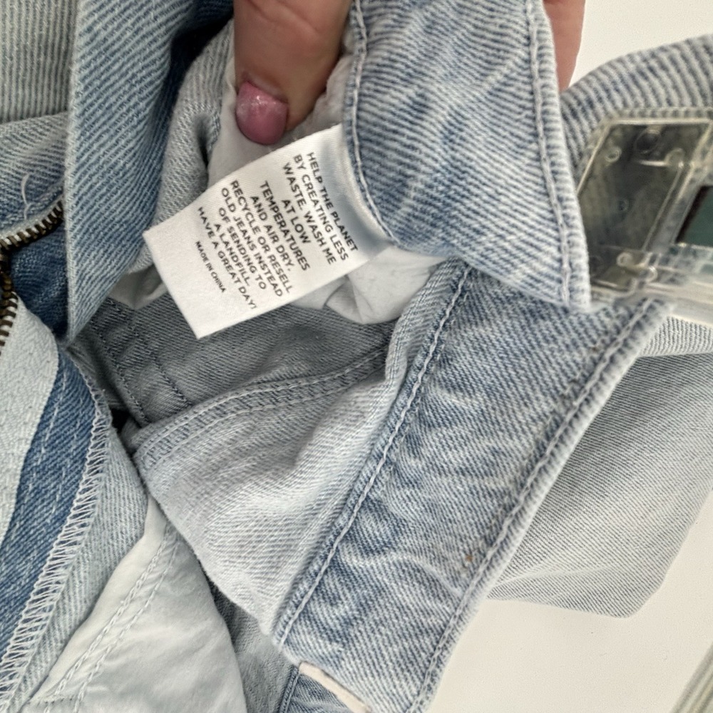 PACSUN Jessie High Rise Baggy Womens size 23 Light Wash Blue Denim Wide-Leg EUC - Picture 11 of 15